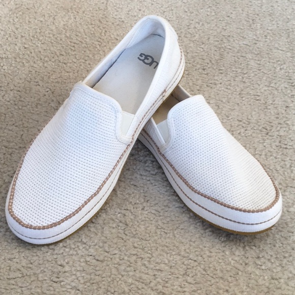 UGG Shoes - UGG/“ SAMMY”WHITE-CANVAS MESH SLIP-ONS